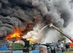 Ve Frenštátě hořela průmyslová hala, hasiči vyhlásili třetí stupeň poplachu