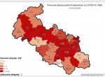 V Moravskoslezském kraji je 320 nakažených, posledním bílým místem na mapě je Frenštát
