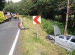 Při tragickém střetu dvou aut v Kozlovicích zemřela řidička (31)