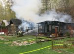 U Hlučína hořely tři rekreační chaty