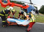 Děti na kolech se vážně zranily u dvou nehod. Letěl k nim vrtulník záchranářů
