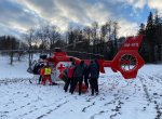 U Ondřejníku přistál vrtulník záchranářů, vážně se tam zranil turista